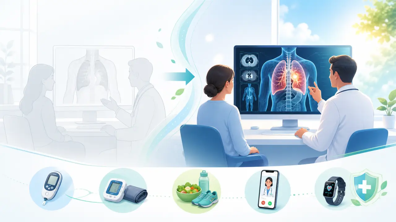 Illustration minimaliste de l’imagerie médicale et du dépistage précoce